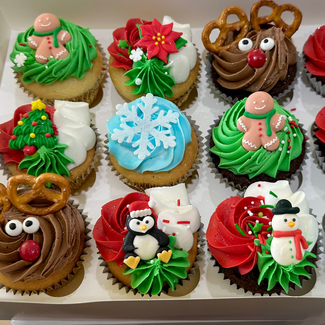 Christmas Cupcakes 12 pack