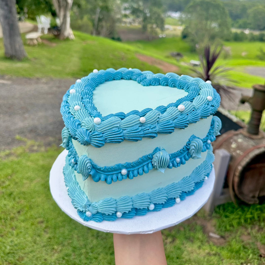 Pearly Heart Cake