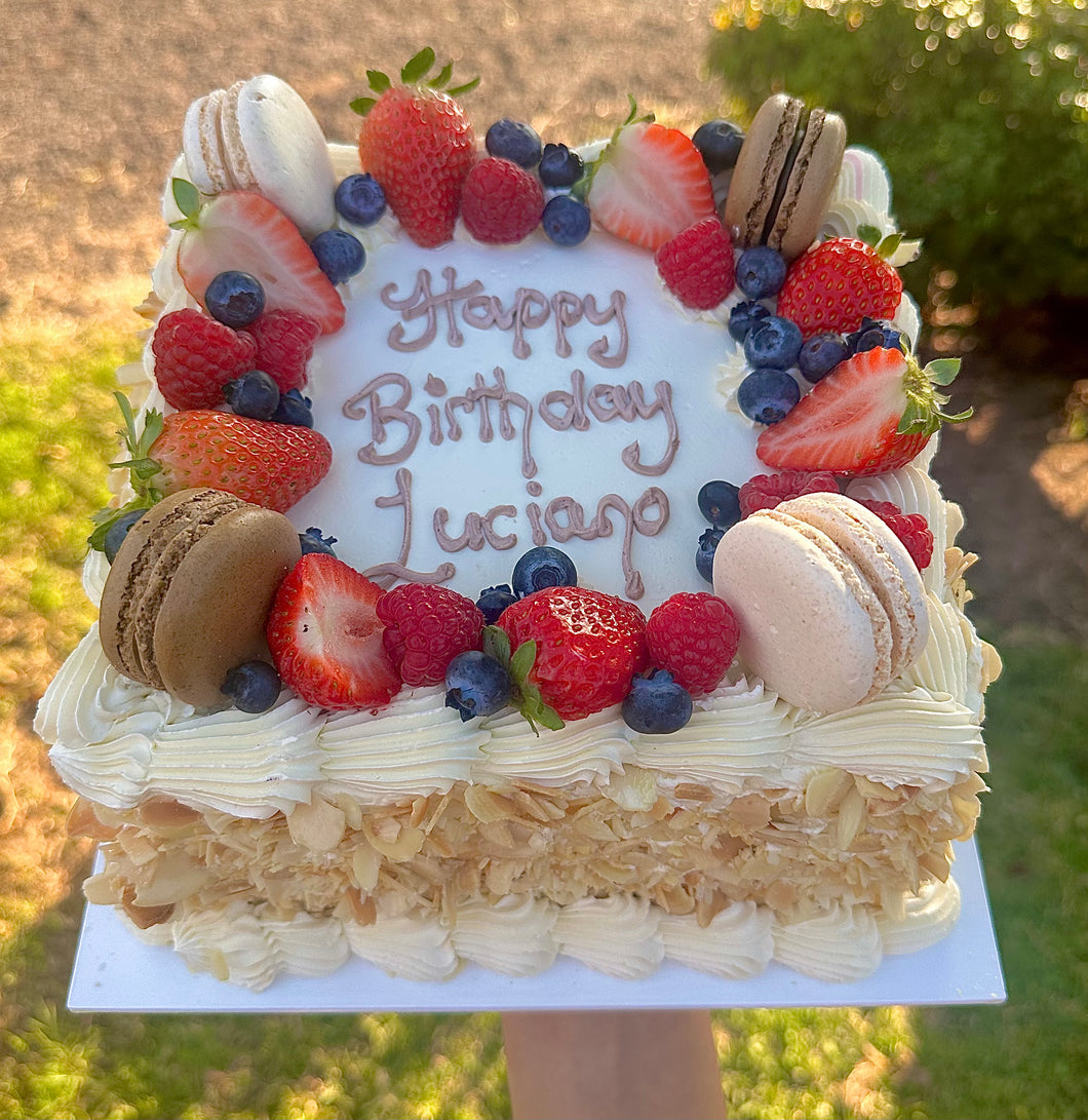 Italian Style Sponge Cake with Berries