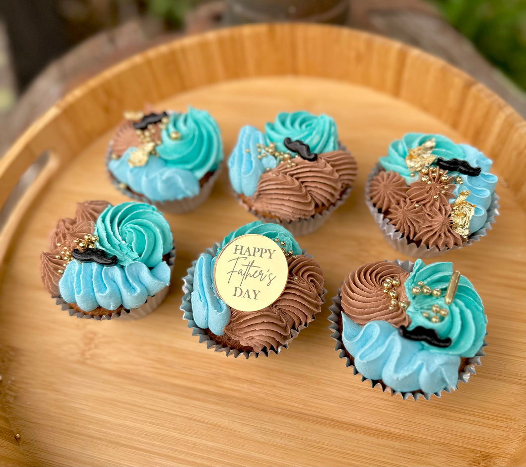 6 pack Fathers day Cupcakes