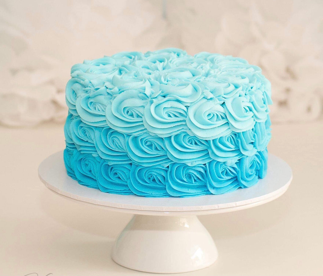 Piped Ombre Smash Cake