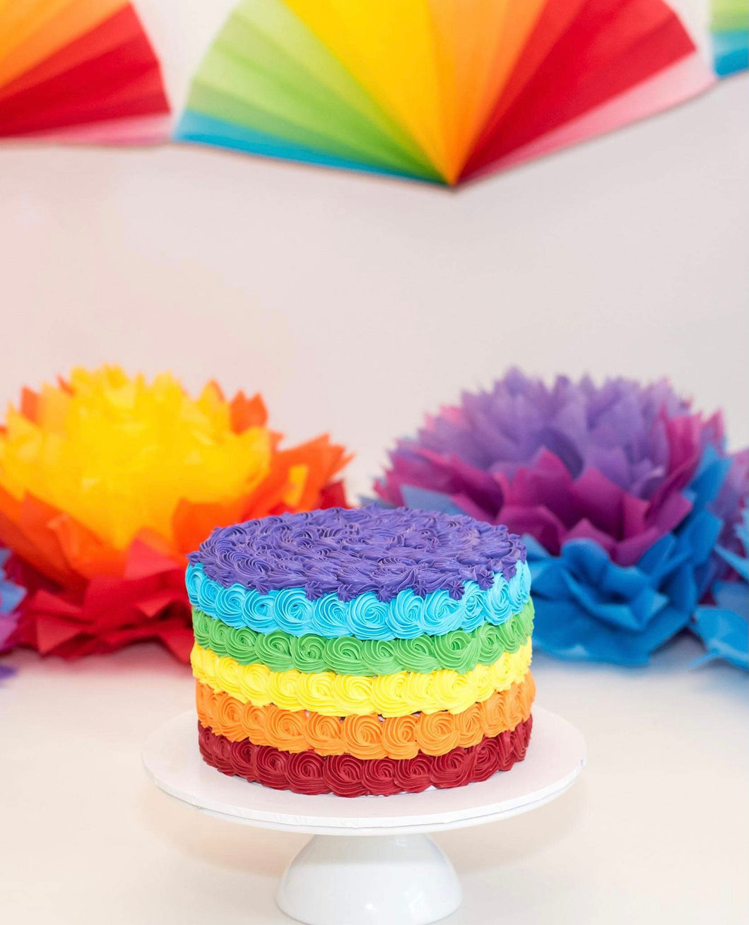 Rainbow Smash Cake